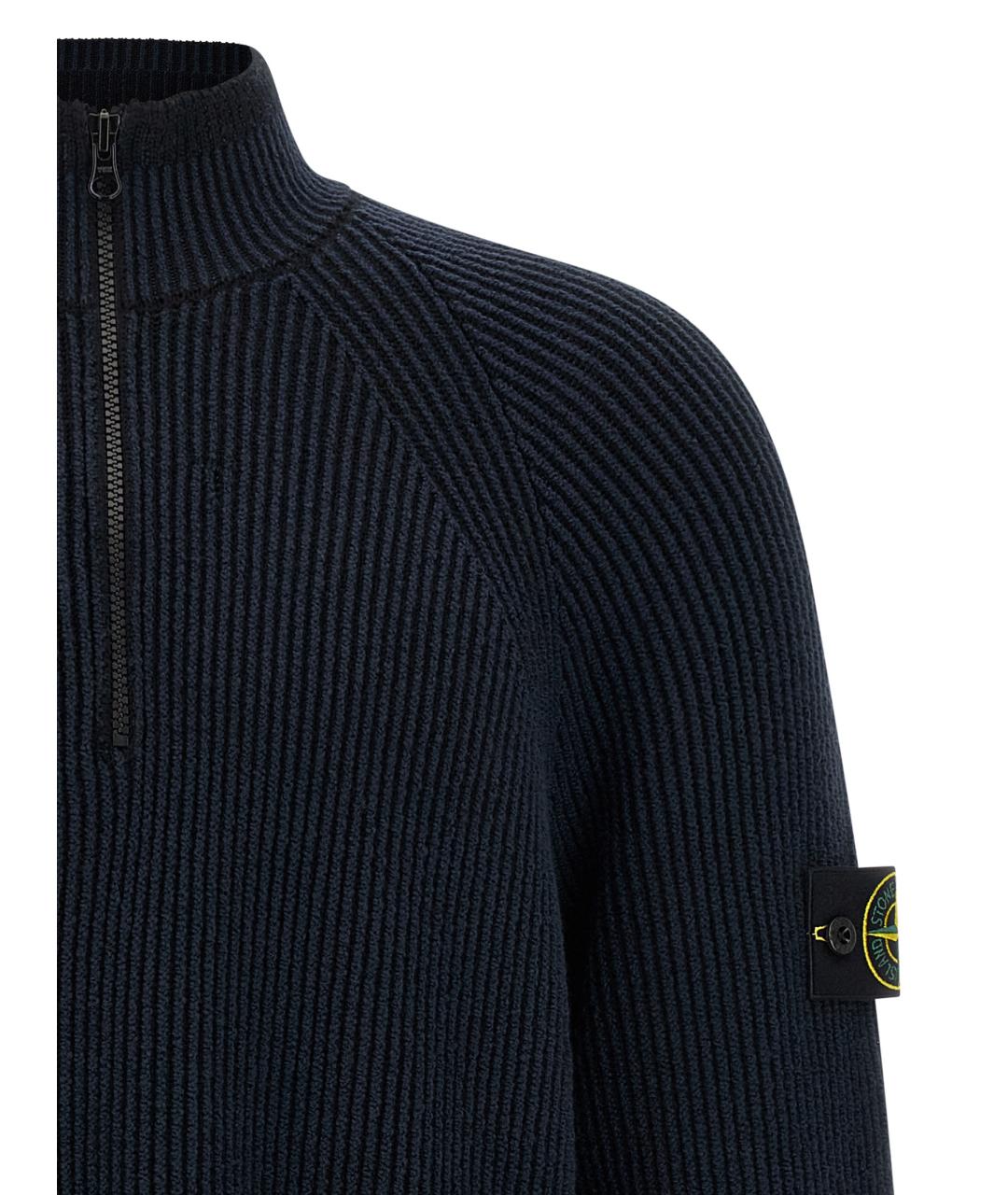 STONE ISLAND Синий шерстяной джемпер / свитер, фото 3