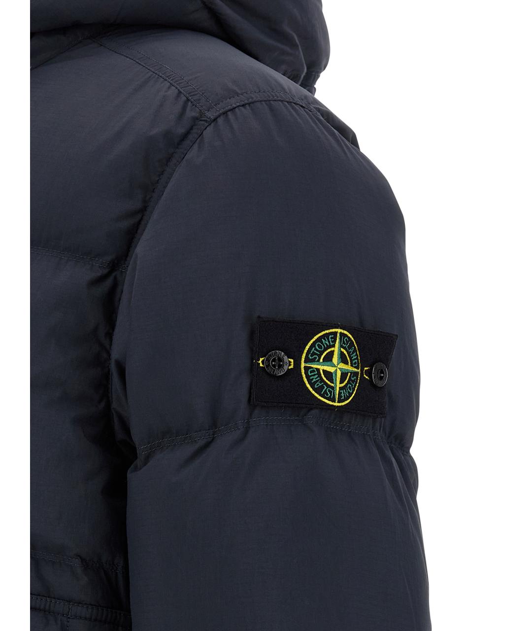 STONE ISLAND Синий полиамидовый пуховик, фото 4