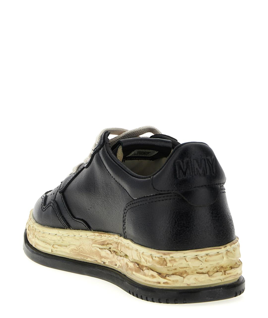 AUTRY Черные кожаные низкие кроссовки / кеды, фото 3