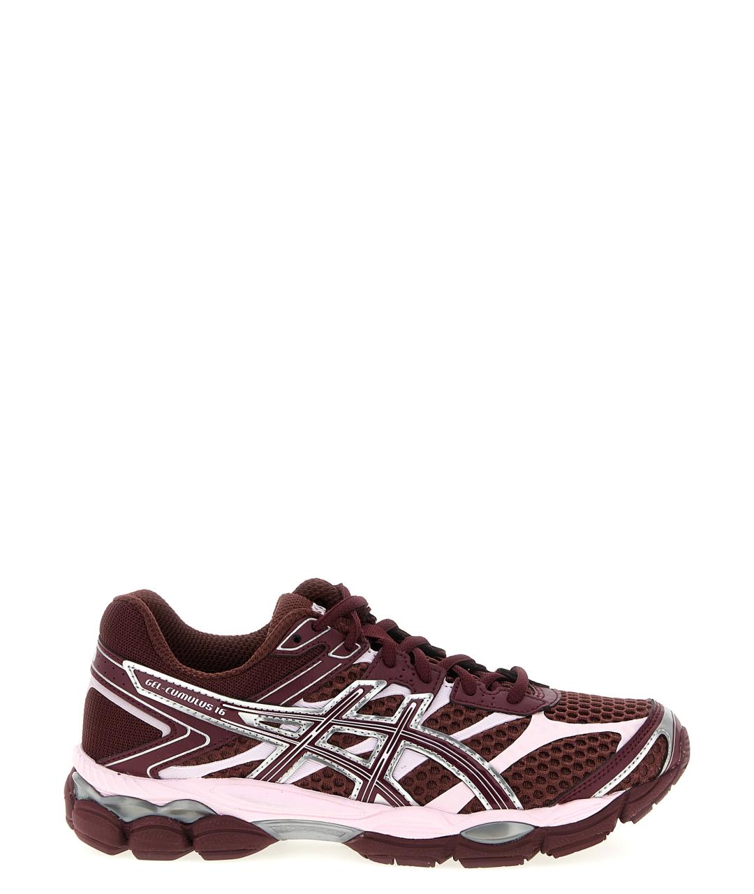 ASICS Бордовые кожаные кроссовки, фото 1