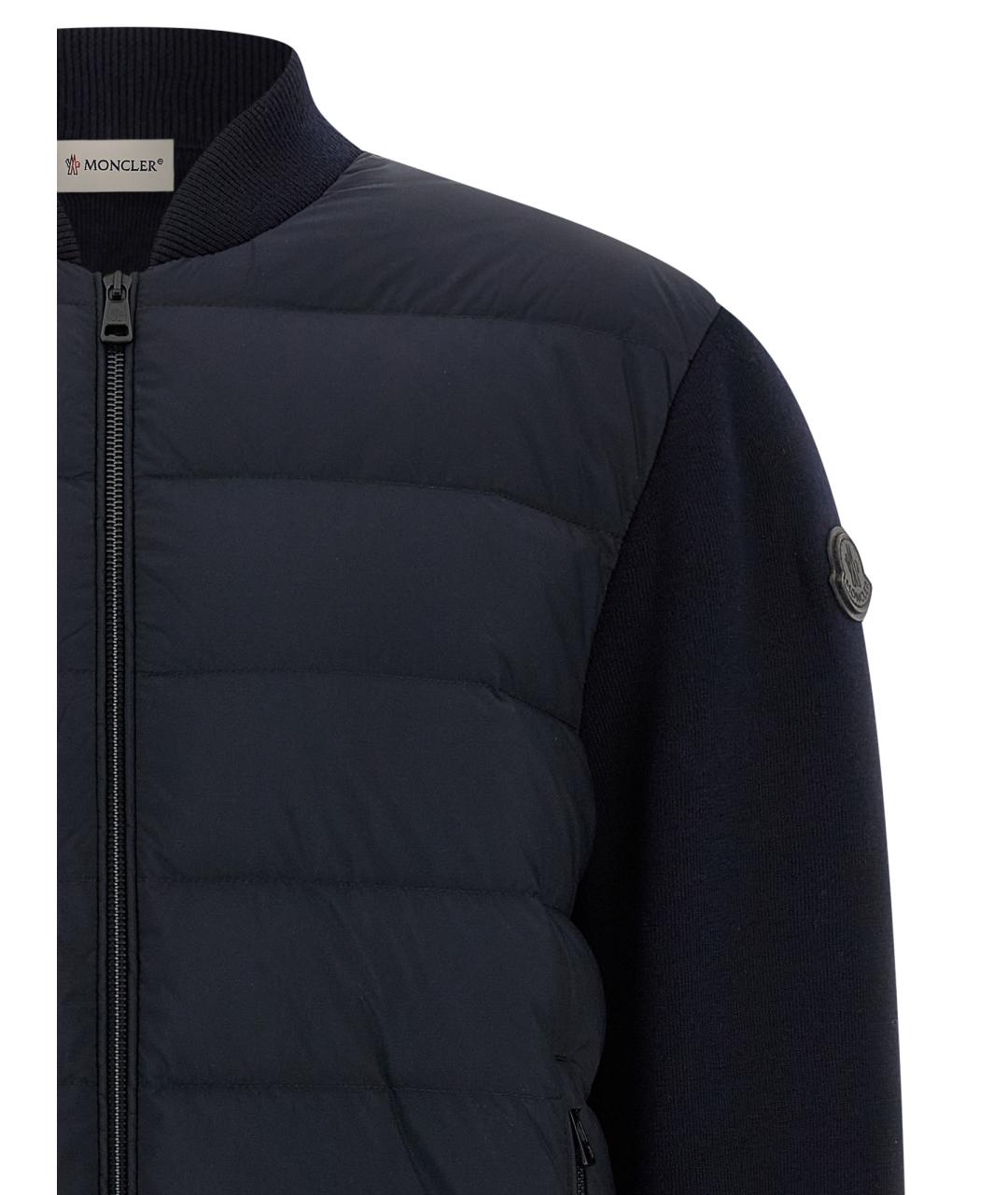MONCLER Синий полиамидовый джемпер / свитер, фото 3