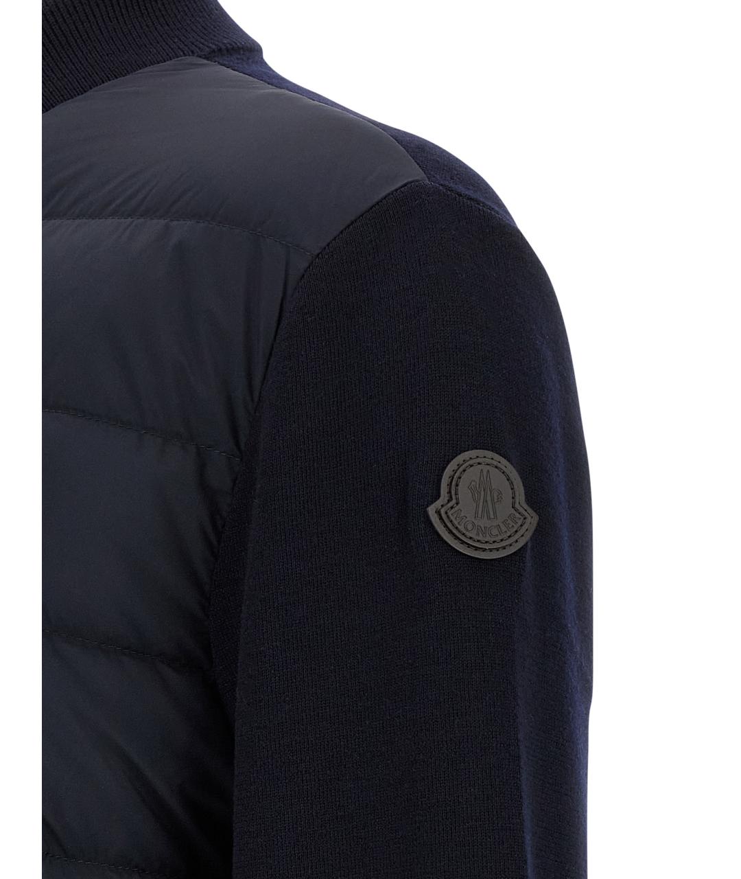 MONCLER Синий полиамидовый джемпер / свитер, фото 4