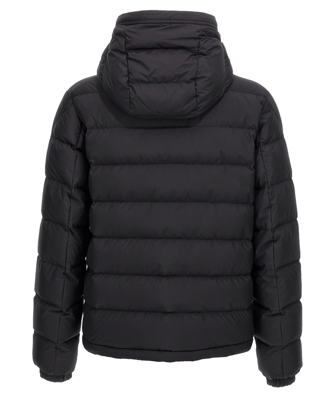 MONCLER Черный полиэстеровый пуховик, фото 2