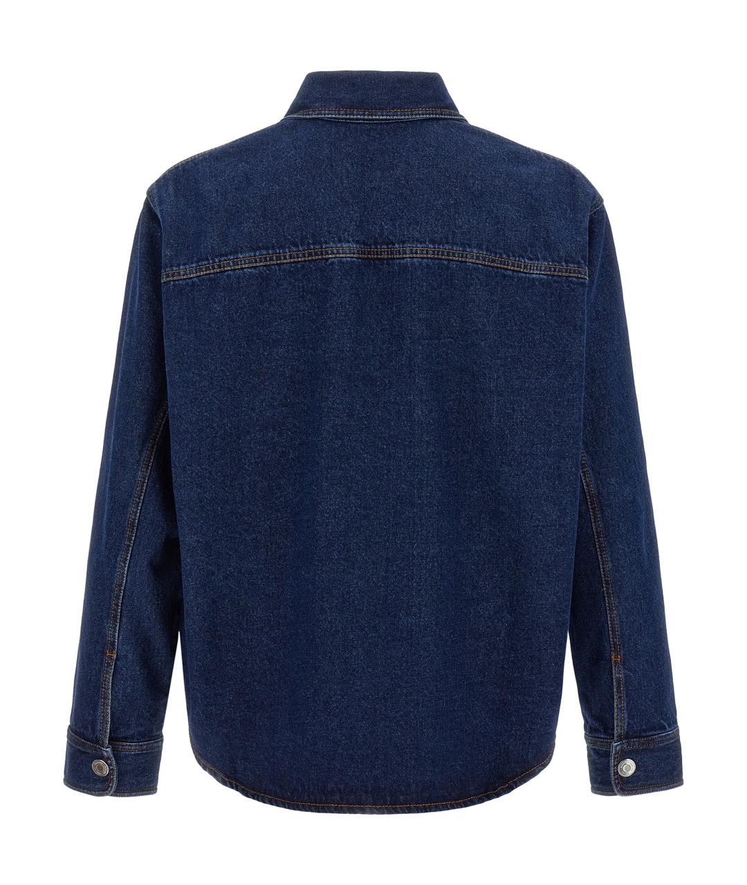 Ami Paris Синяя хлопковая кэжуал рубашка, фото 2