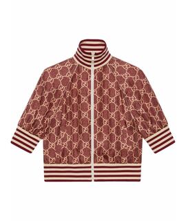 Жакет/пиджак GUCCI GG Supreme print silk jacket