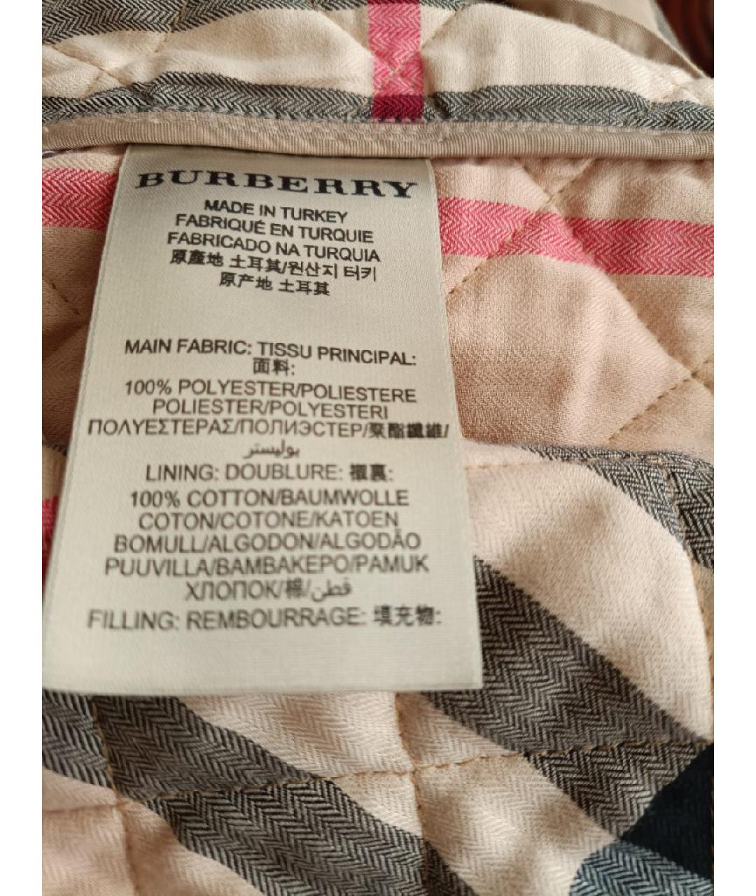 BURBERRY Бежевая хлопковая куртка, фото 4