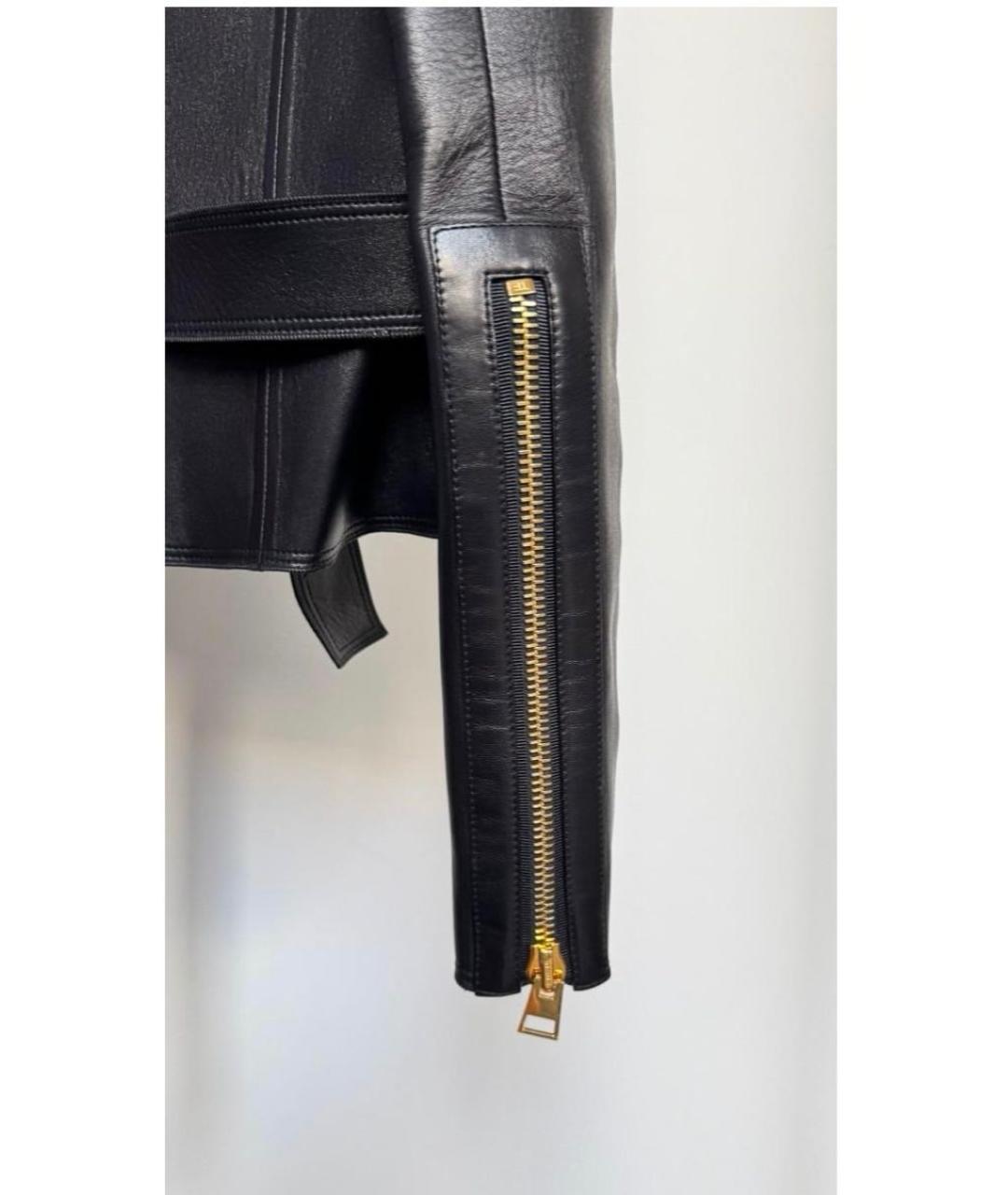 TOM FORD Черная кожаная куртка, фото 4