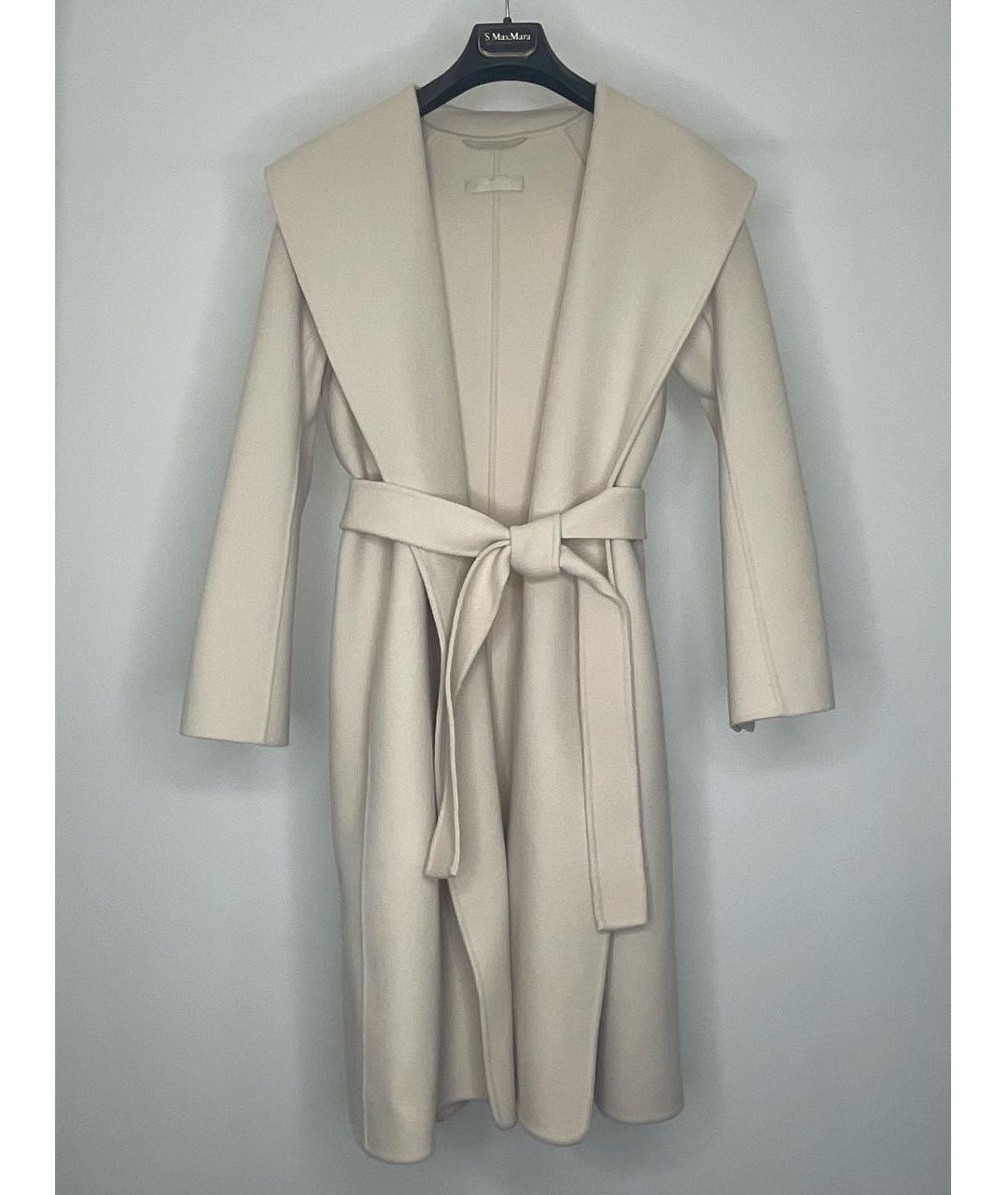 MAX MARA Белое шерстяное пальто, фото 7