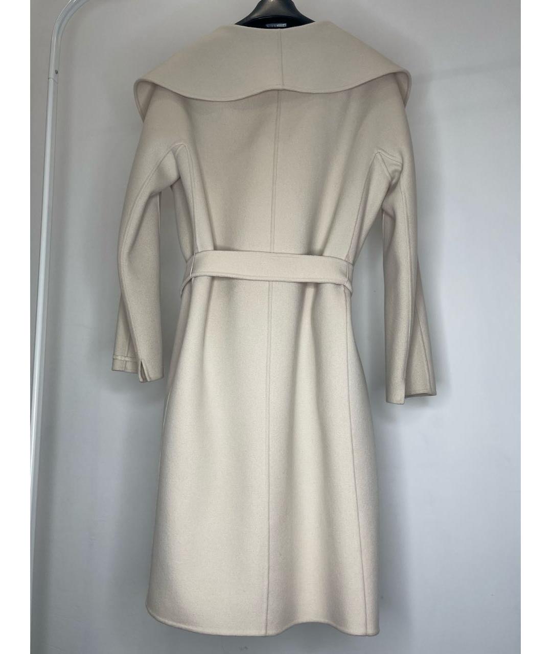 MAX MARA Белое шерстяное пальто, фото 2