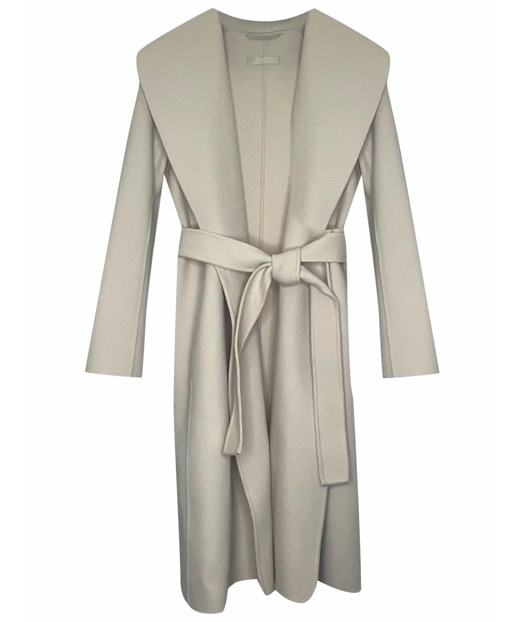 MAX MARA Белое шерстяное пальто, фото 1