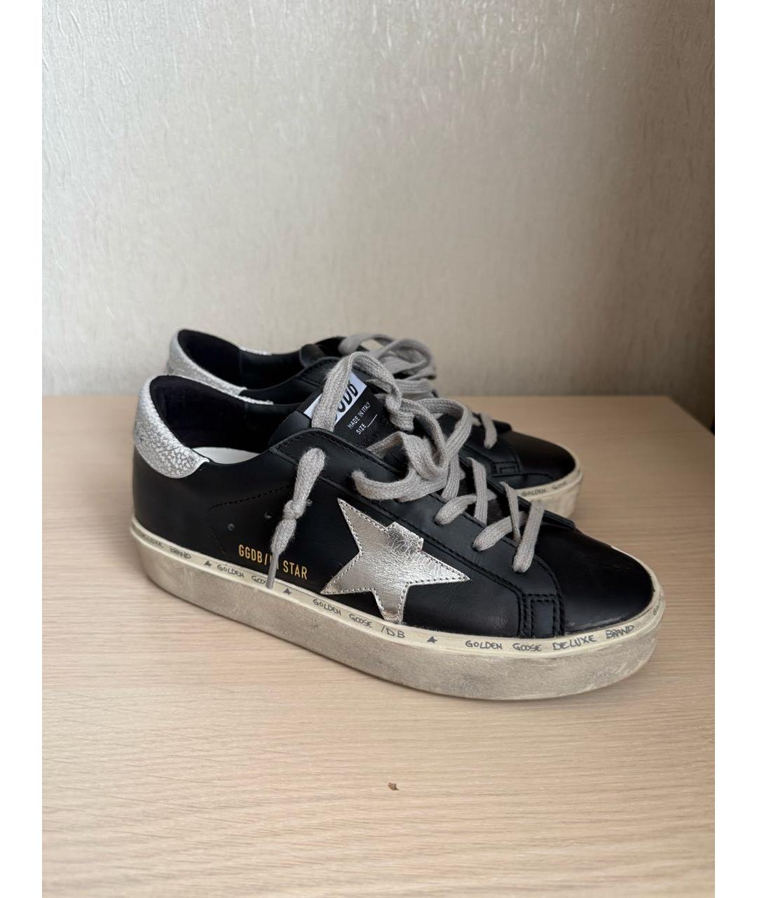 GOLDEN GOOSE DELUXE BRAND Черные кожаные кеды, фото 9