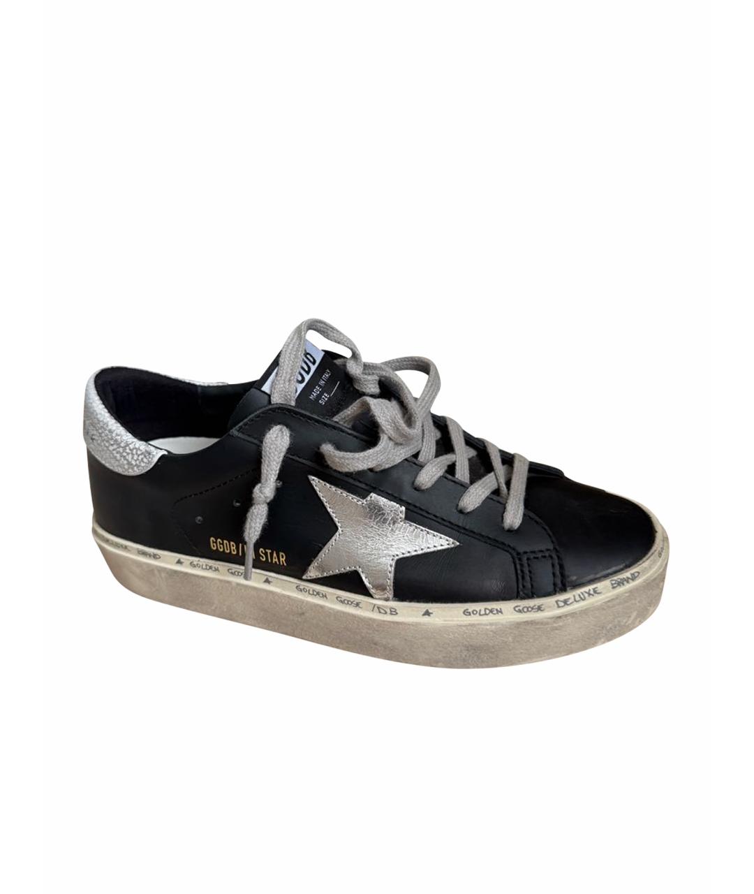 GOLDEN GOOSE DELUXE BRAND Черные кожаные кеды, фото 1