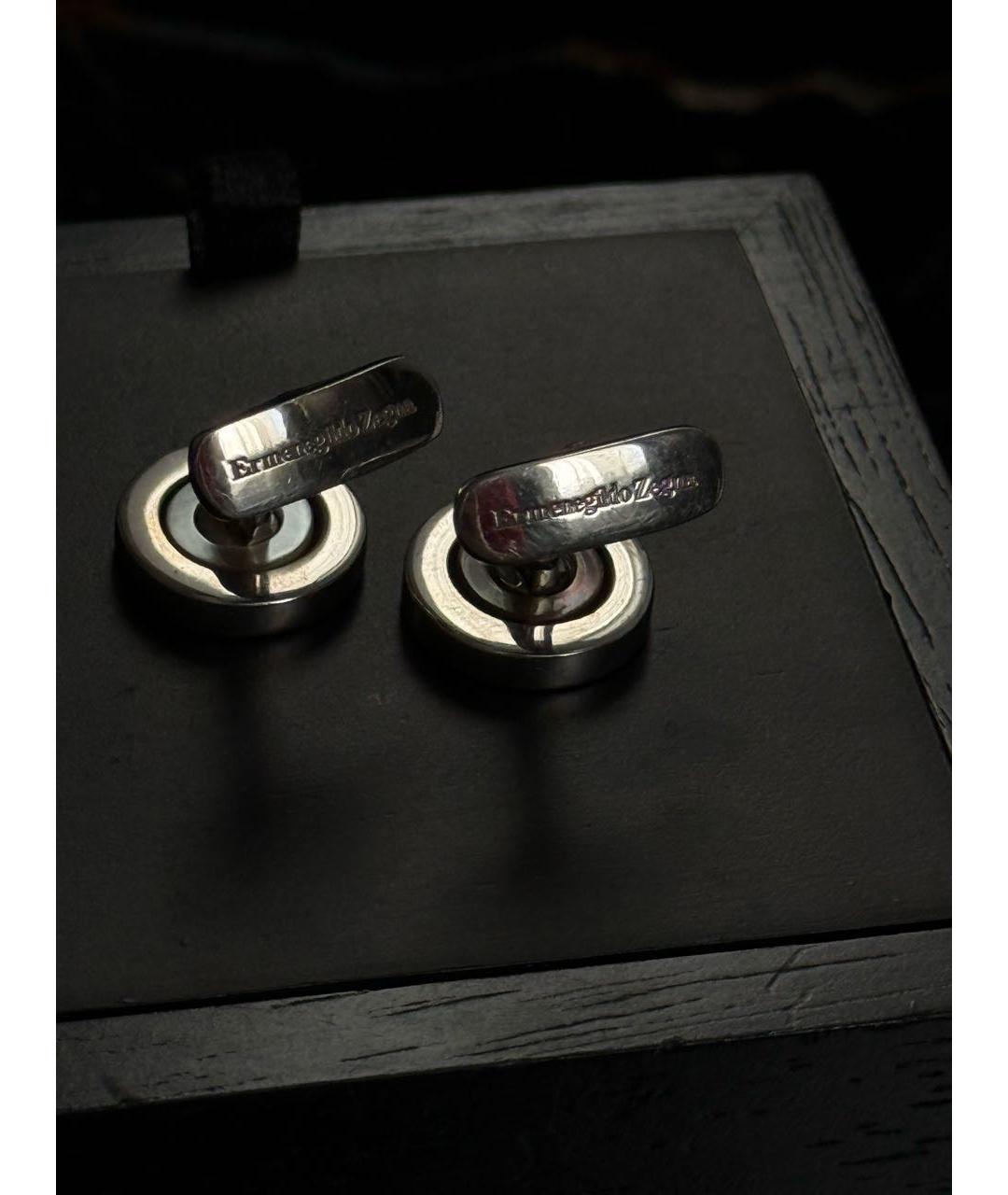 ERMENEGILDO ZEGNA XXX Серебряные металлические запонки, фото 2