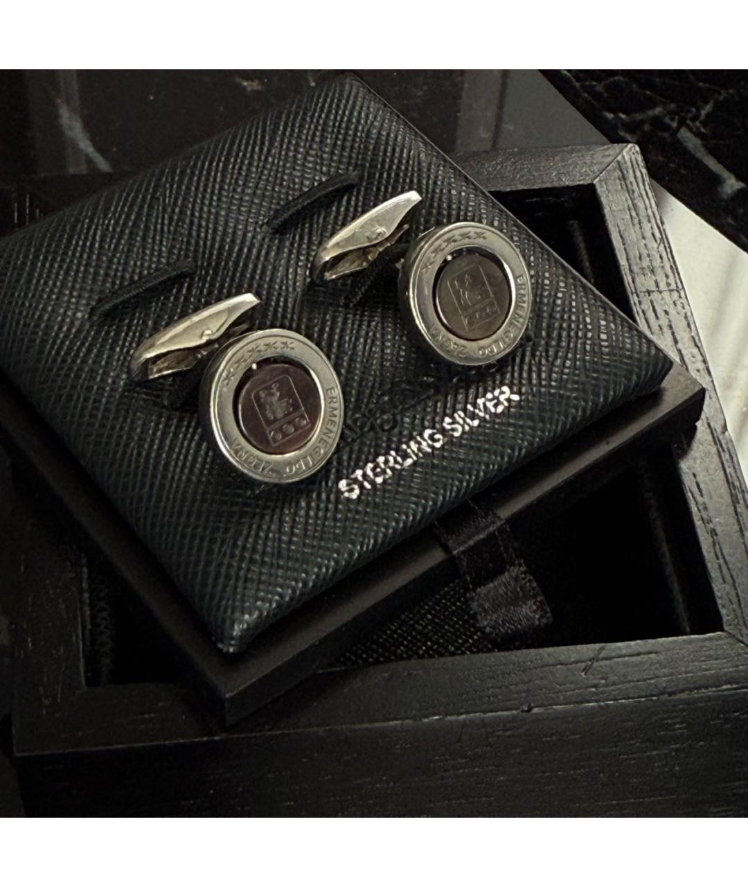 ERMENEGILDO ZEGNA XXX Серебряные металлические запонки, фото 4