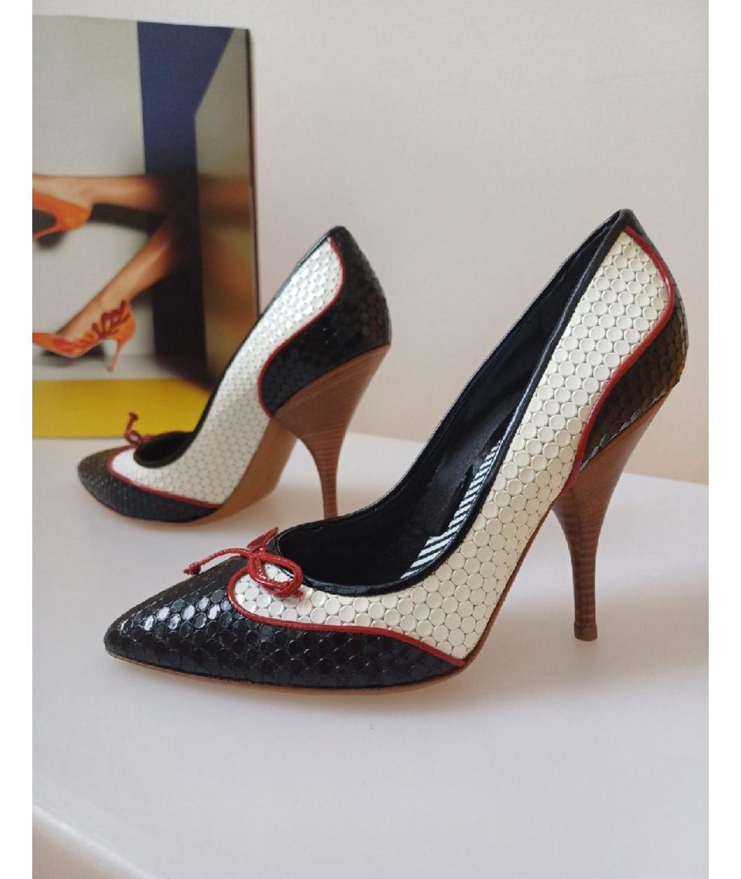 MOSCHINO Мульти кожаные туфли, фото 2