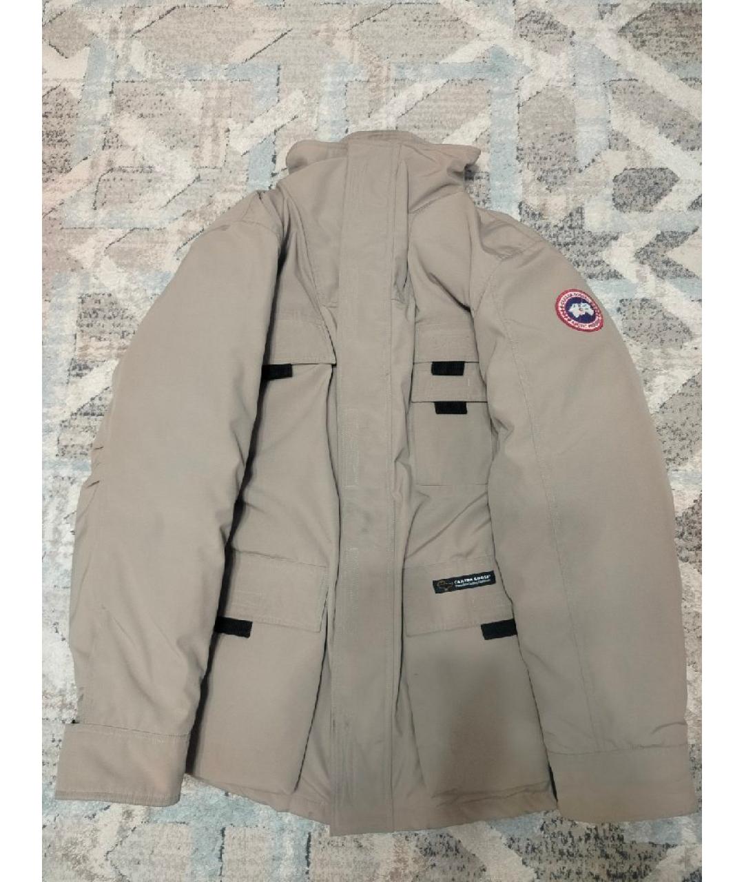 CANADA GOOSE Бежевая полиэстеровая куртка, фото 5