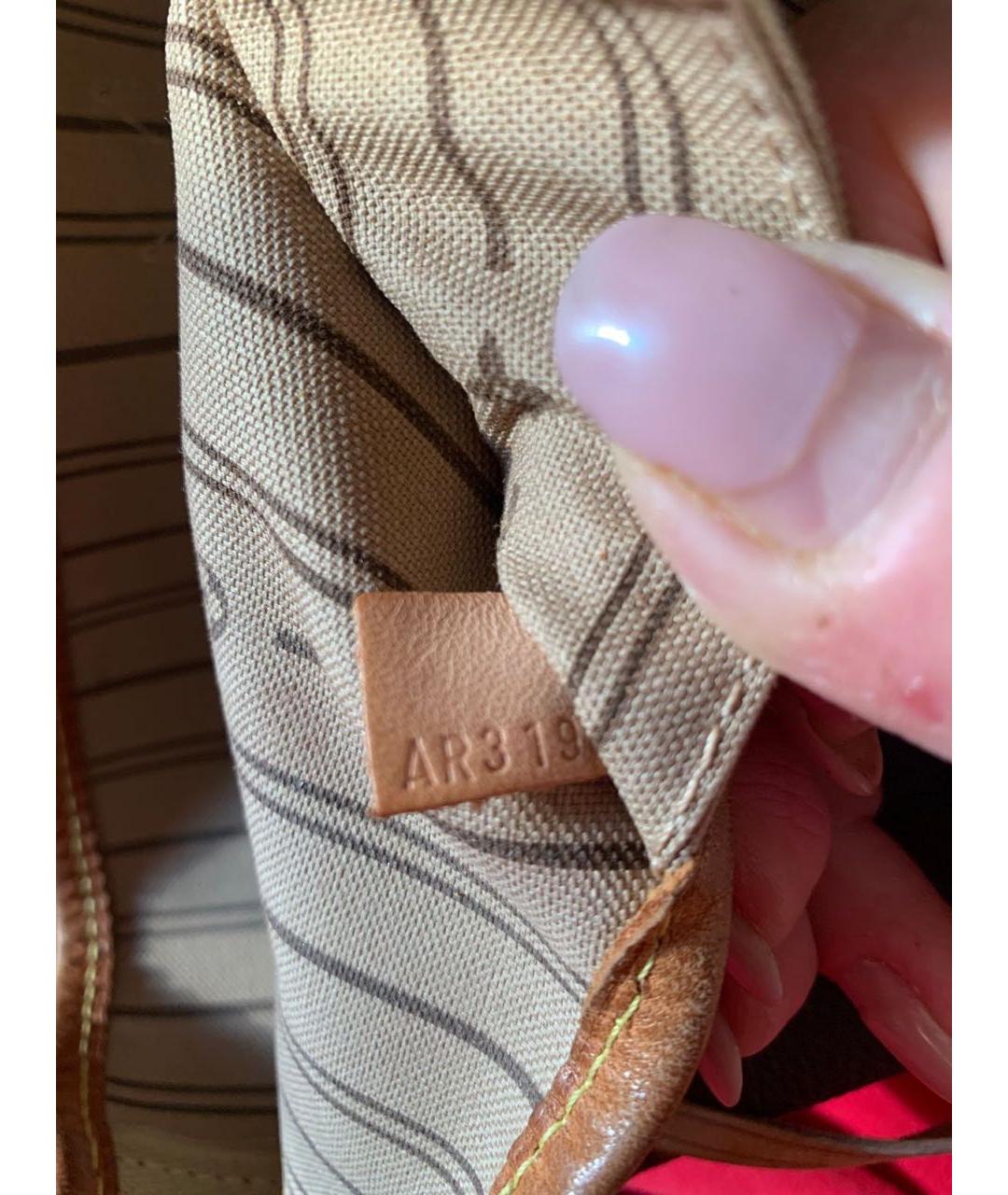 LOUIS VUITTON Коричневая кожаная сумка тоут, фото 8