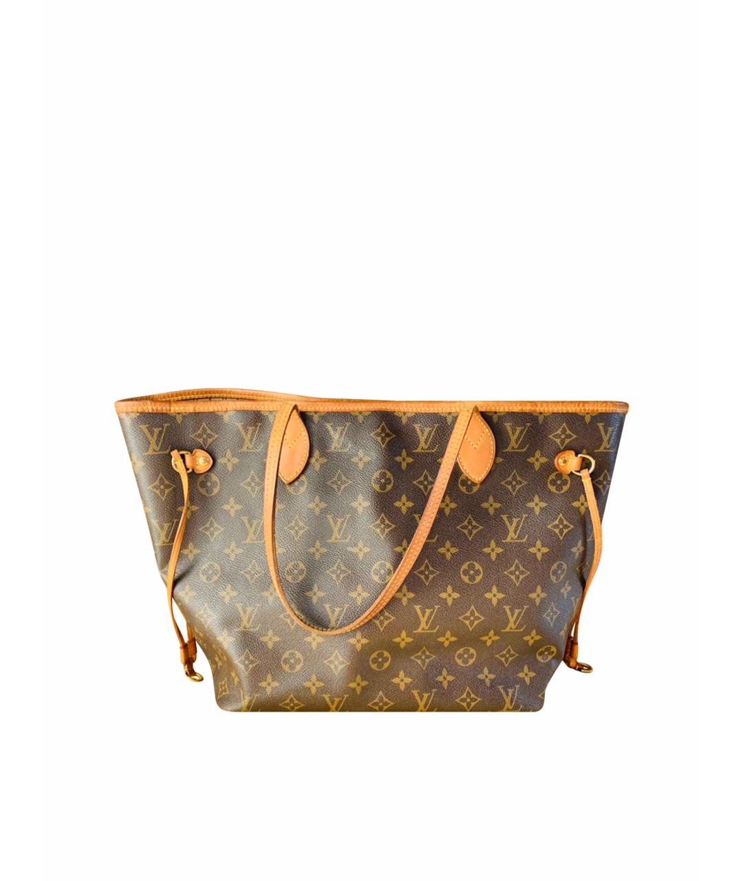 LOUIS VUITTON Коричневая кожаная сумка тоут, фото 1