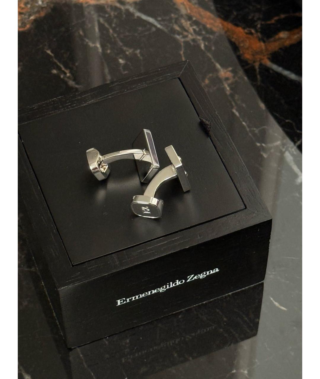ERMENEGILDO ZEGNA XXX Серебряные металлические запонки, фото 4
