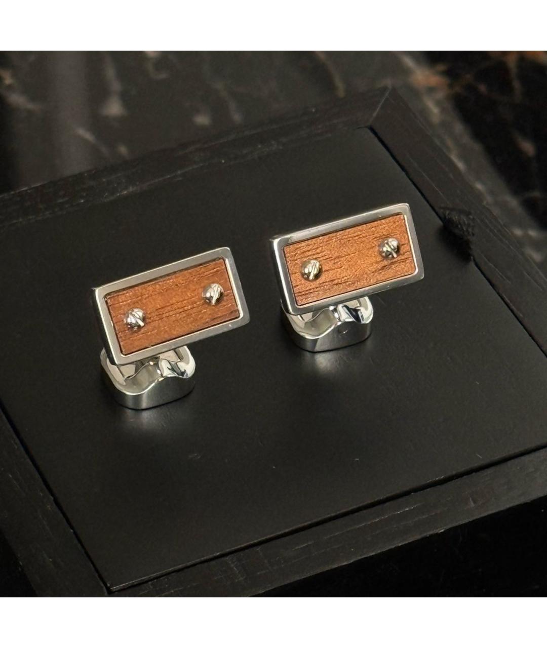 ERMENEGILDO ZEGNA XXX Серебряные металлические запонки, фото 6
