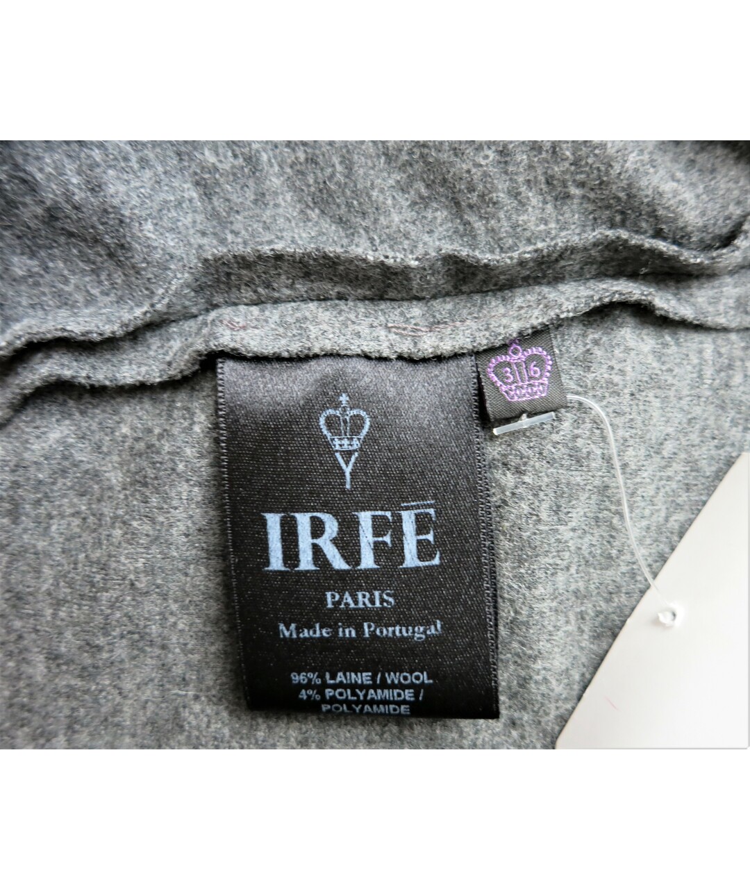 IRFE Серое шерстяное повседневное платье, фото 8