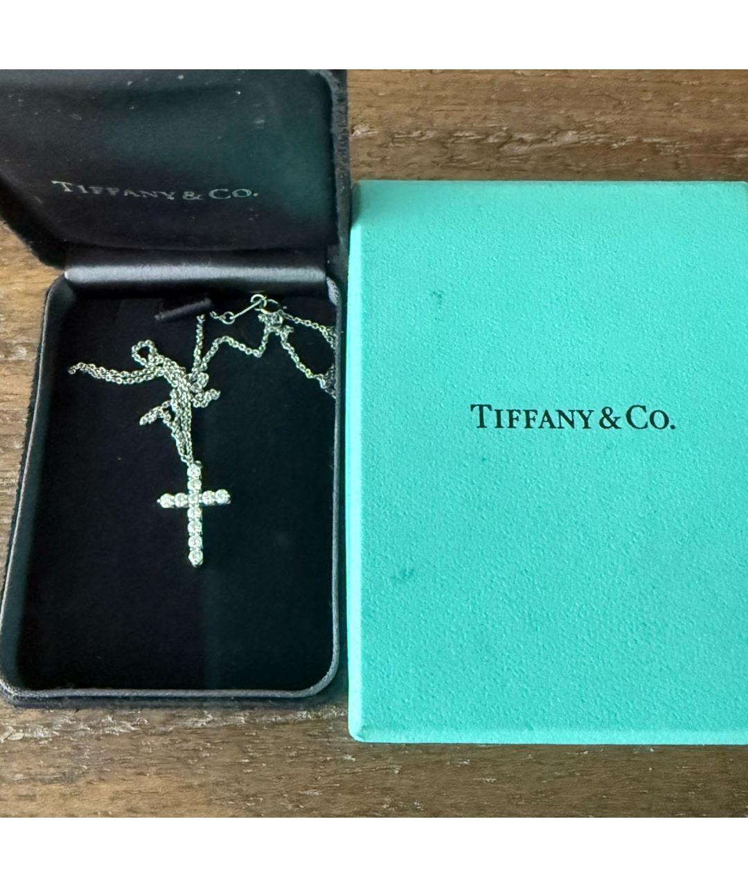 TIFFANY&CO Белая платиновая подвеска, фото 2
