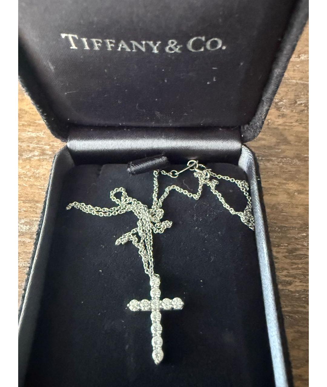 TIFFANY&CO Белая платиновая подвеска, фото 3