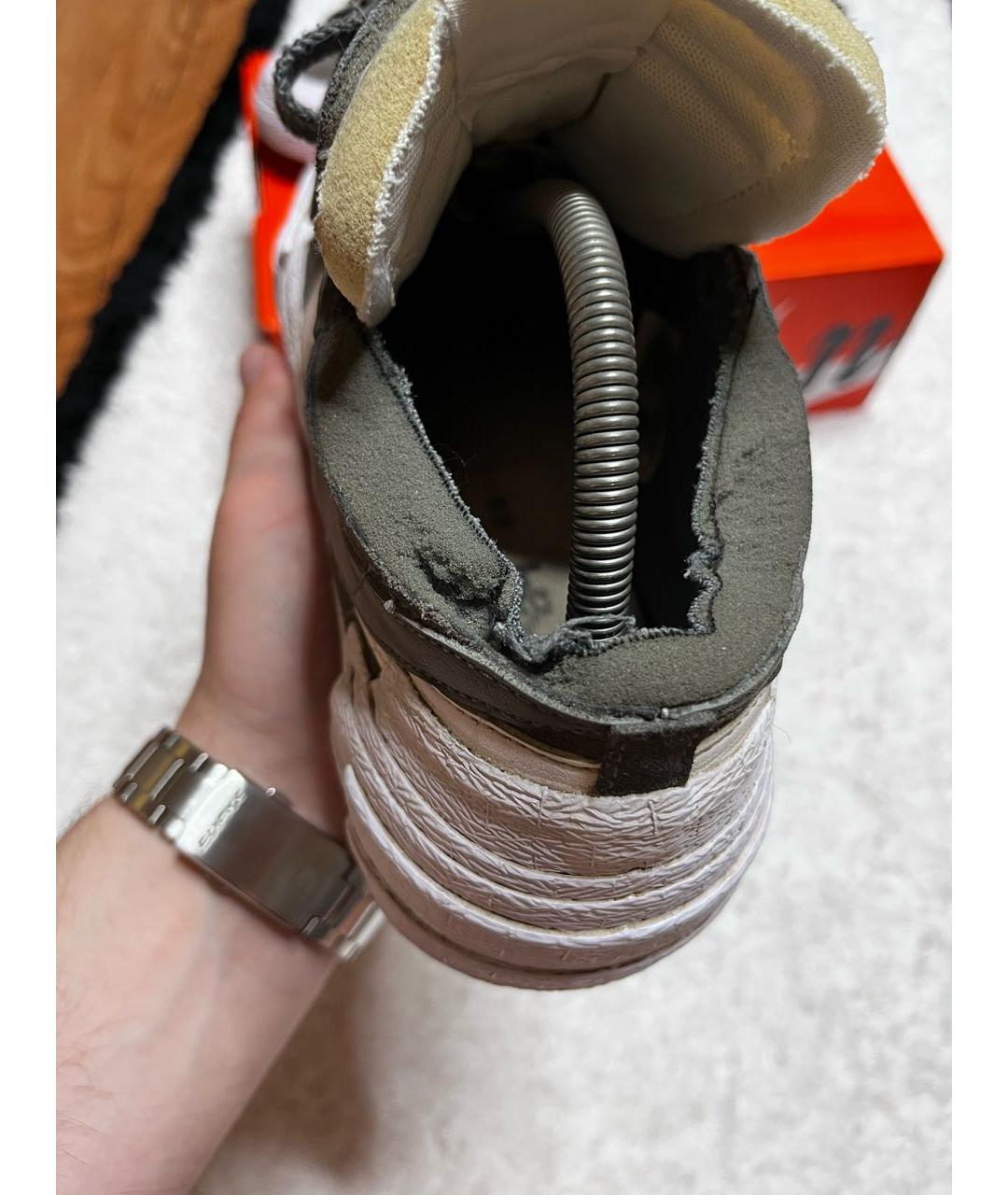 NIKE Серые замшевые низкие кроссовки / кеды, фото 8