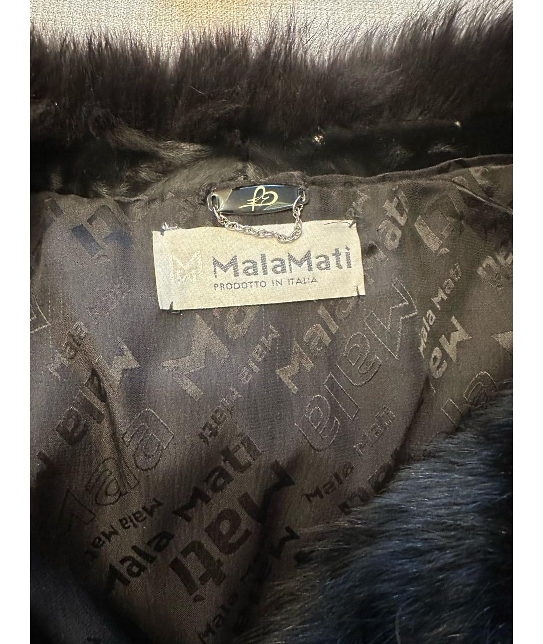 MALA MATI Черная меховая шуба, фото 4