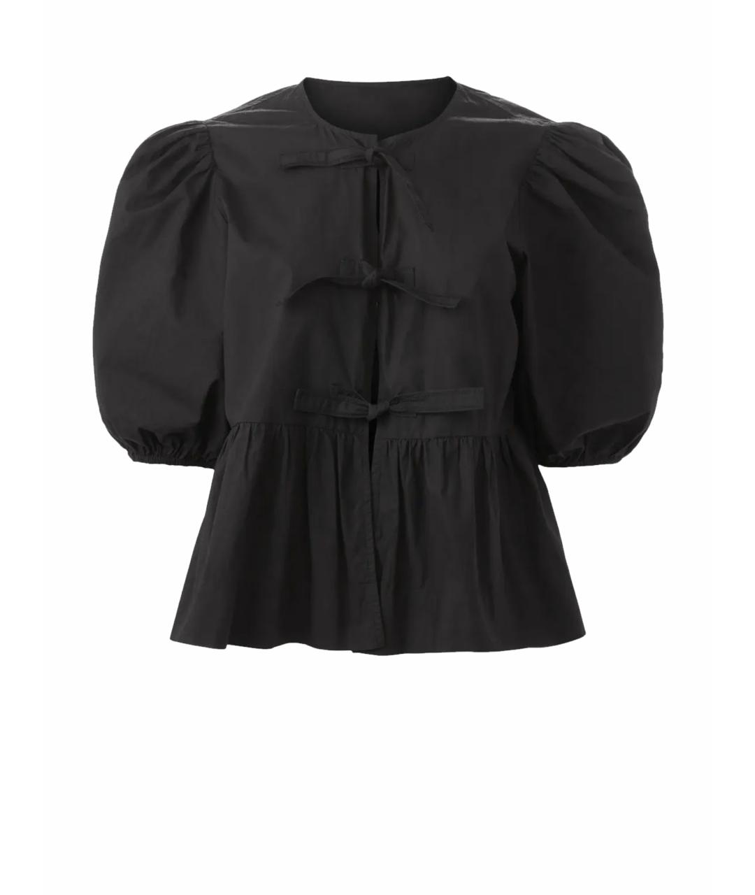 GANNI Черная хлопковая блузы, фото 1