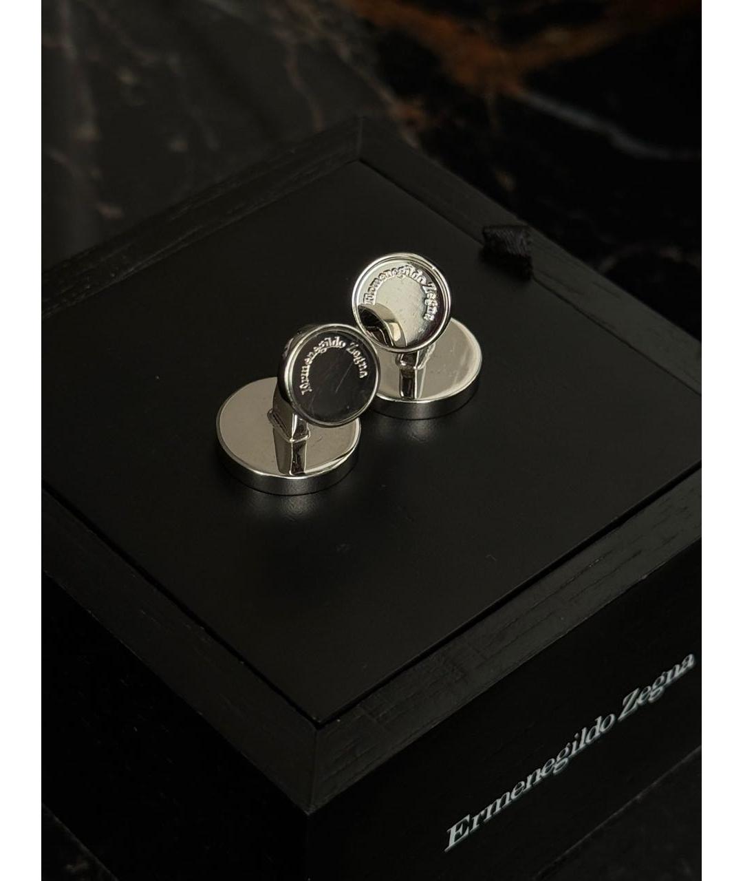ERMENEGILDO ZEGNA XXX Серебряные металлические запонки, фото 2