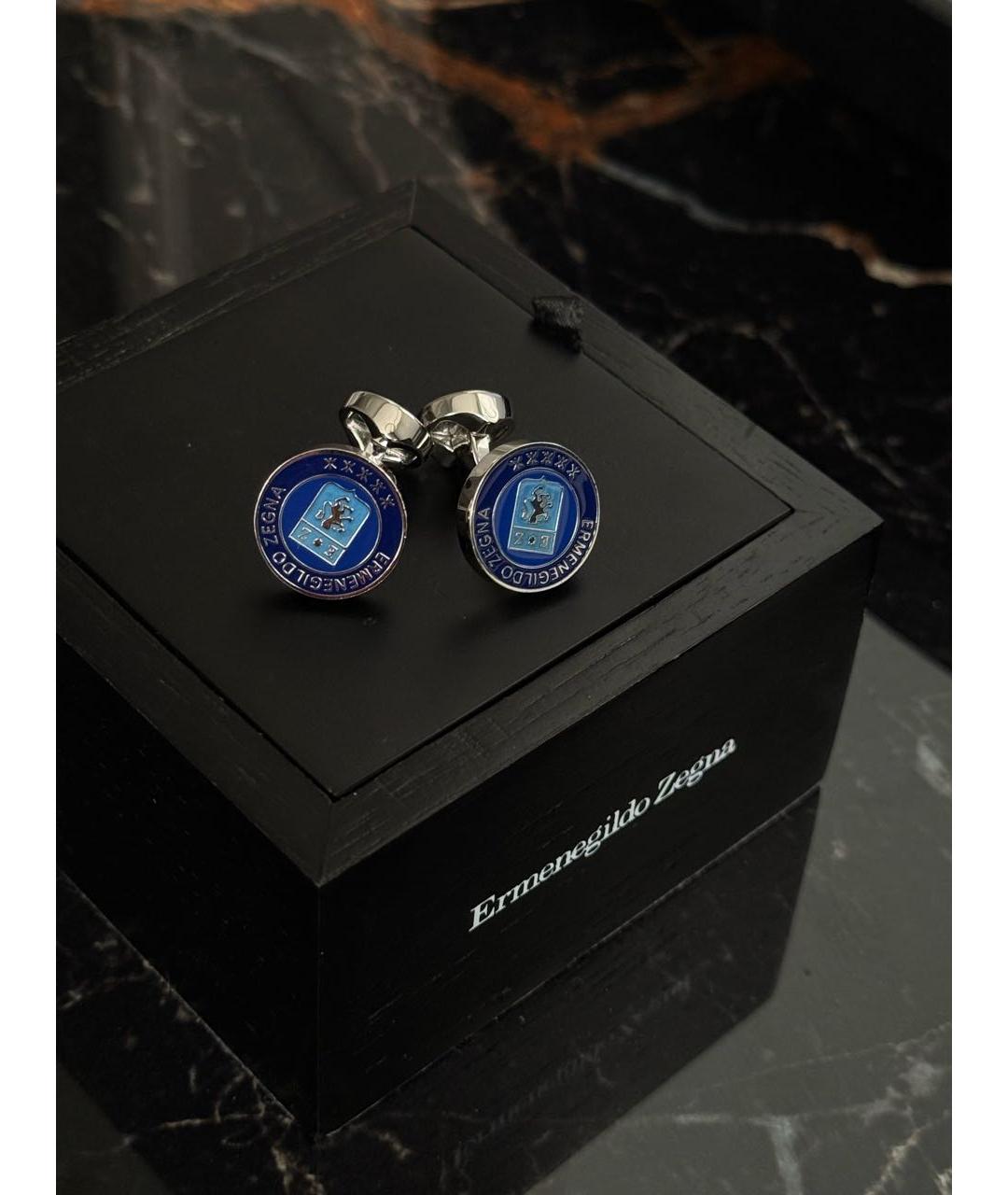 ERMENEGILDO ZEGNA XXX Серебряные металлические запонки, фото 3