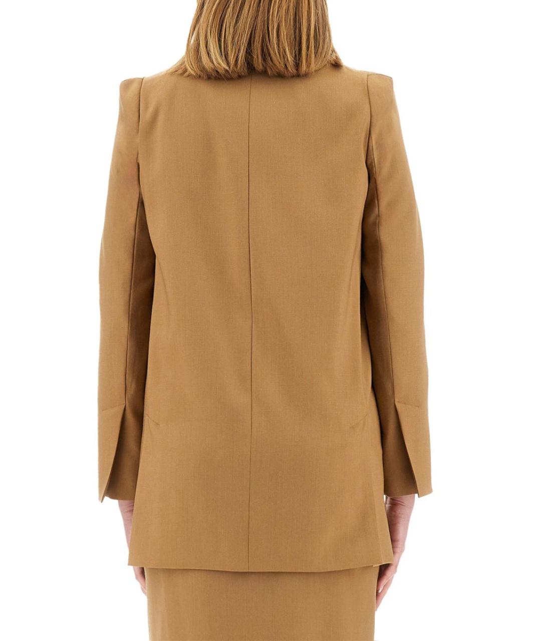 MAX MARA Бежевый шерстяной жакет/пиджак, фото 5