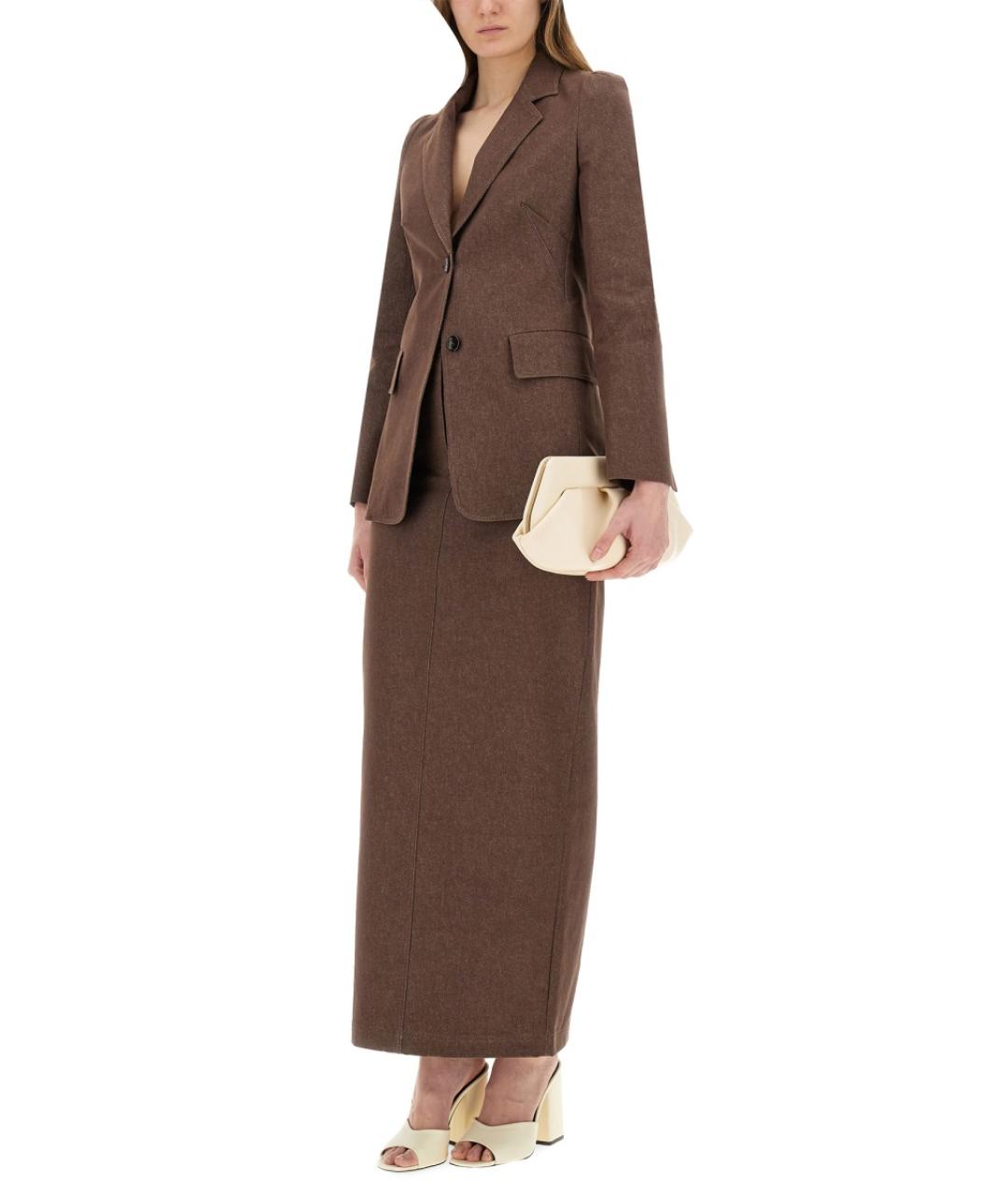 MAX MARA Коричневый хлопковый жакет/пиджак, фото 3