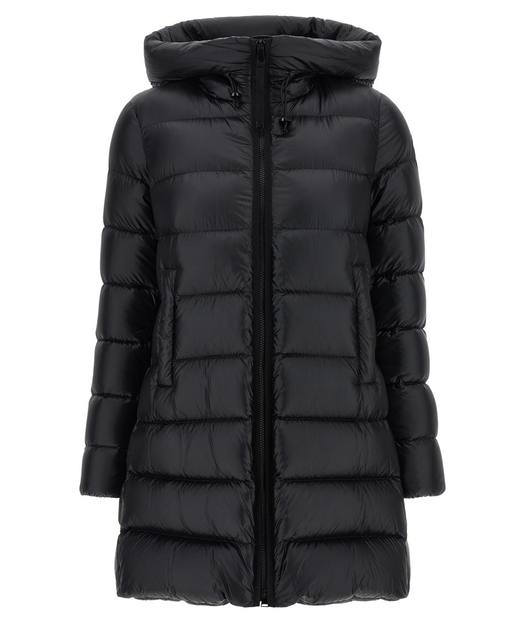 MONCLER Черный полиамидовый пуховик, фото 1