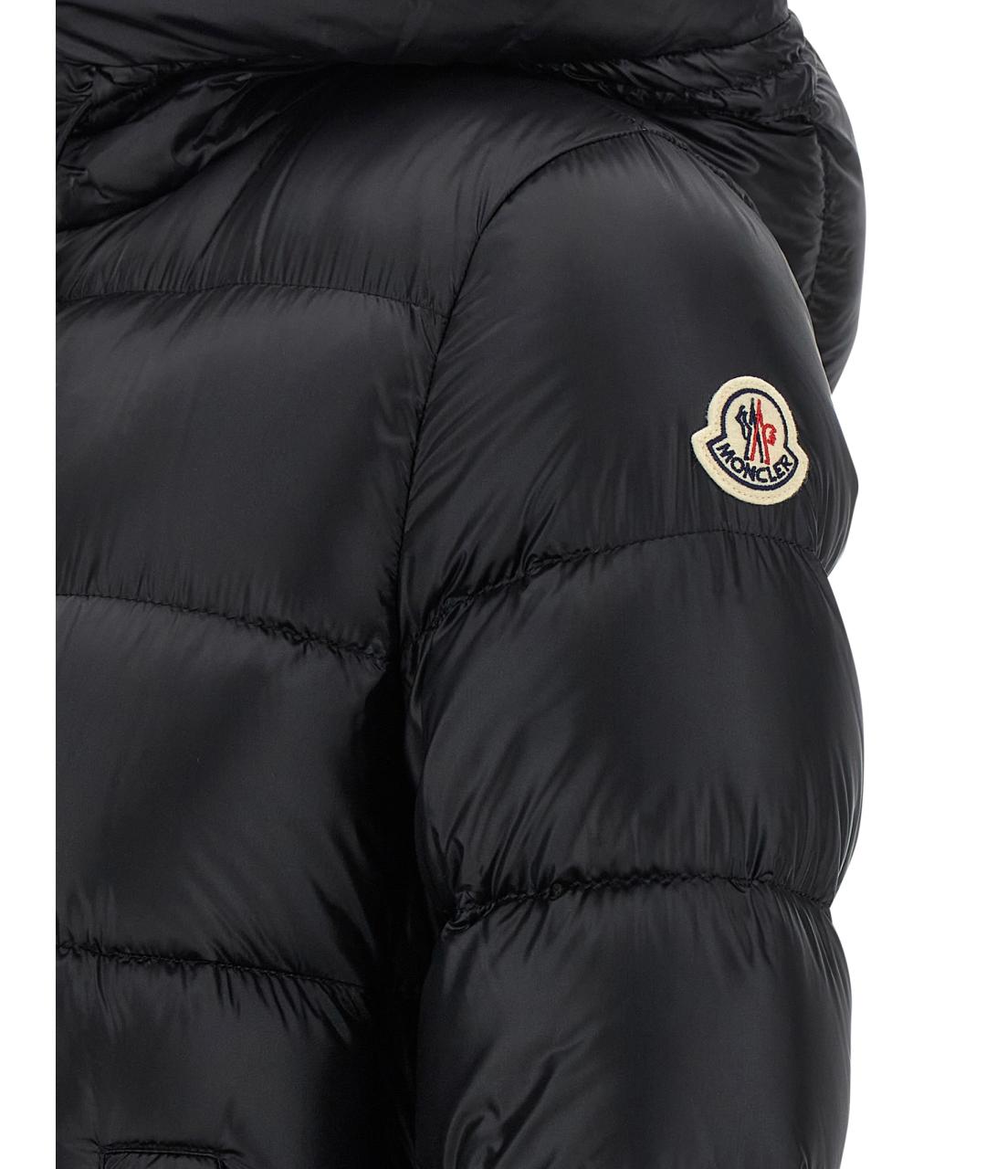 MONCLER Черный полиамидовый пуховик, фото 4