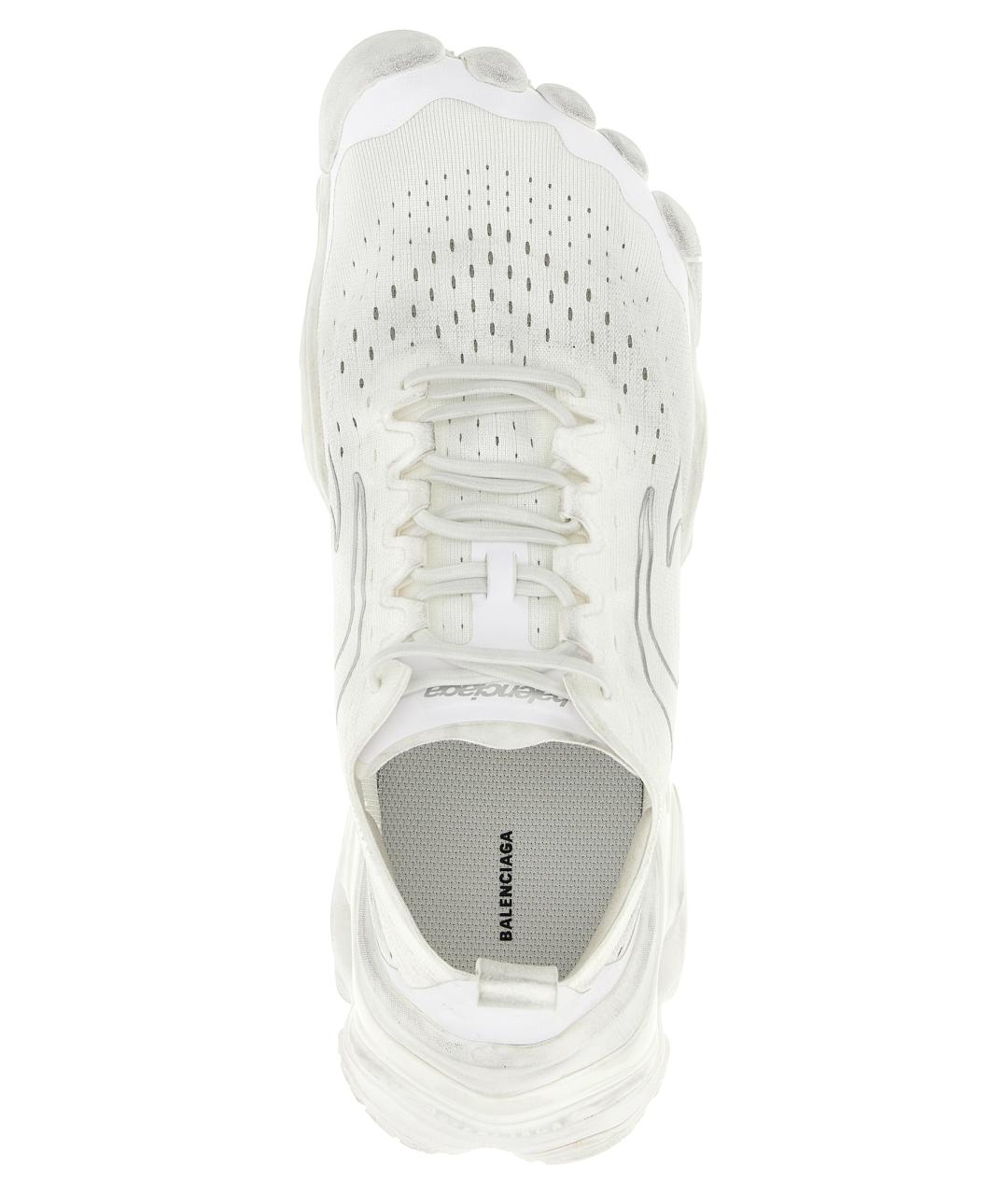BALENCIAGA Белые синтетические низкие кроссовки / кеды, фото 4