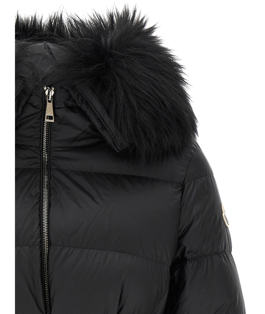 MONCLER Черный полиамидовый пуховик, фото 4