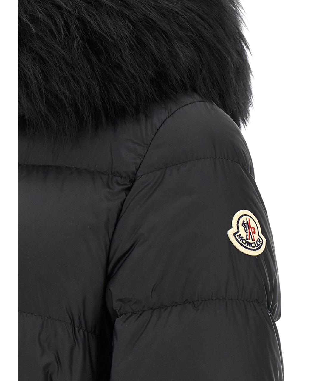 MONCLER Черный полиамидовый пуховик, фото 5