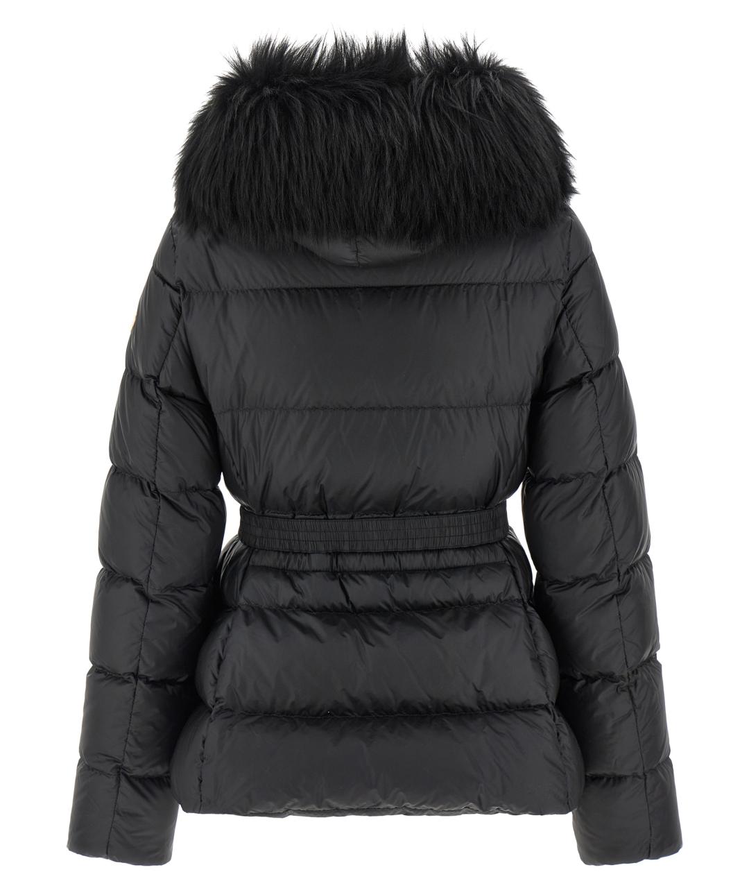 MONCLER Черный полиамидовый пуховик, фото 3