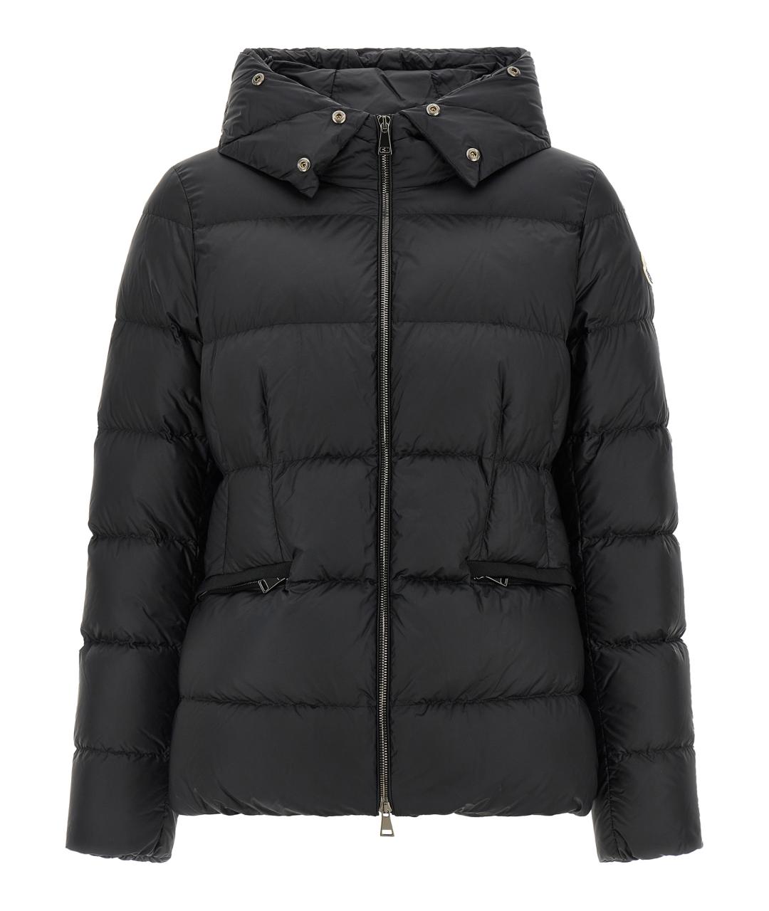 MONCLER Черный полиамидовый пуховик, фото 2