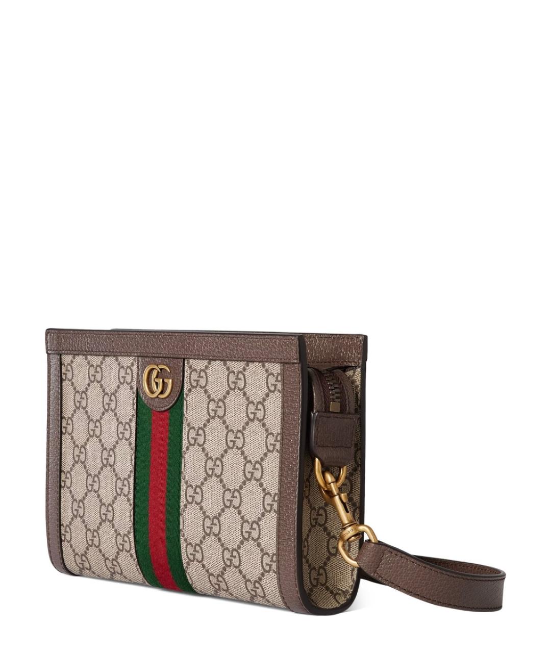 GUCCI Бежевая кожаная сумка на плечо, фото 2