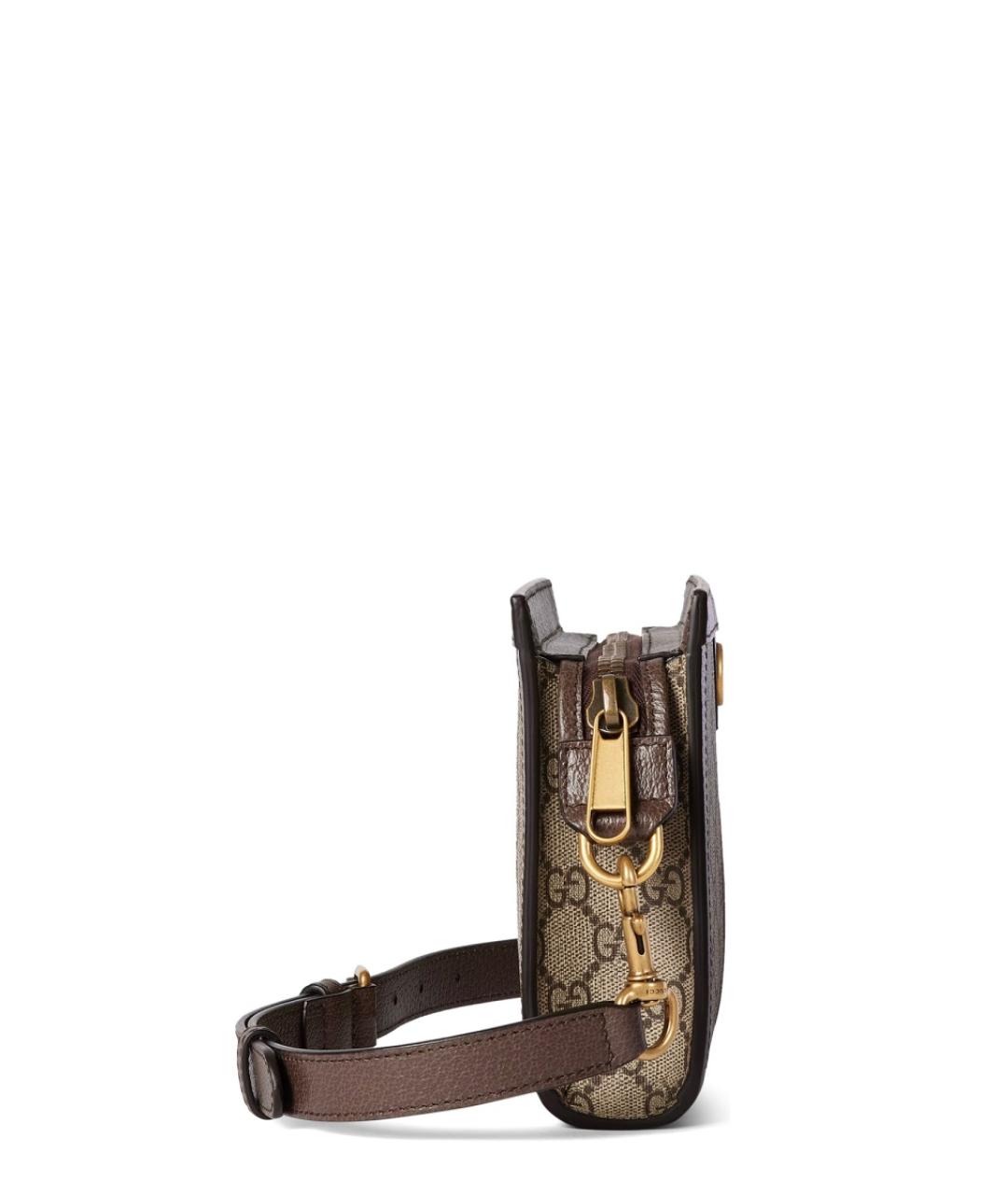 GUCCI Бежевая кожаная сумка на плечо, фото 5
