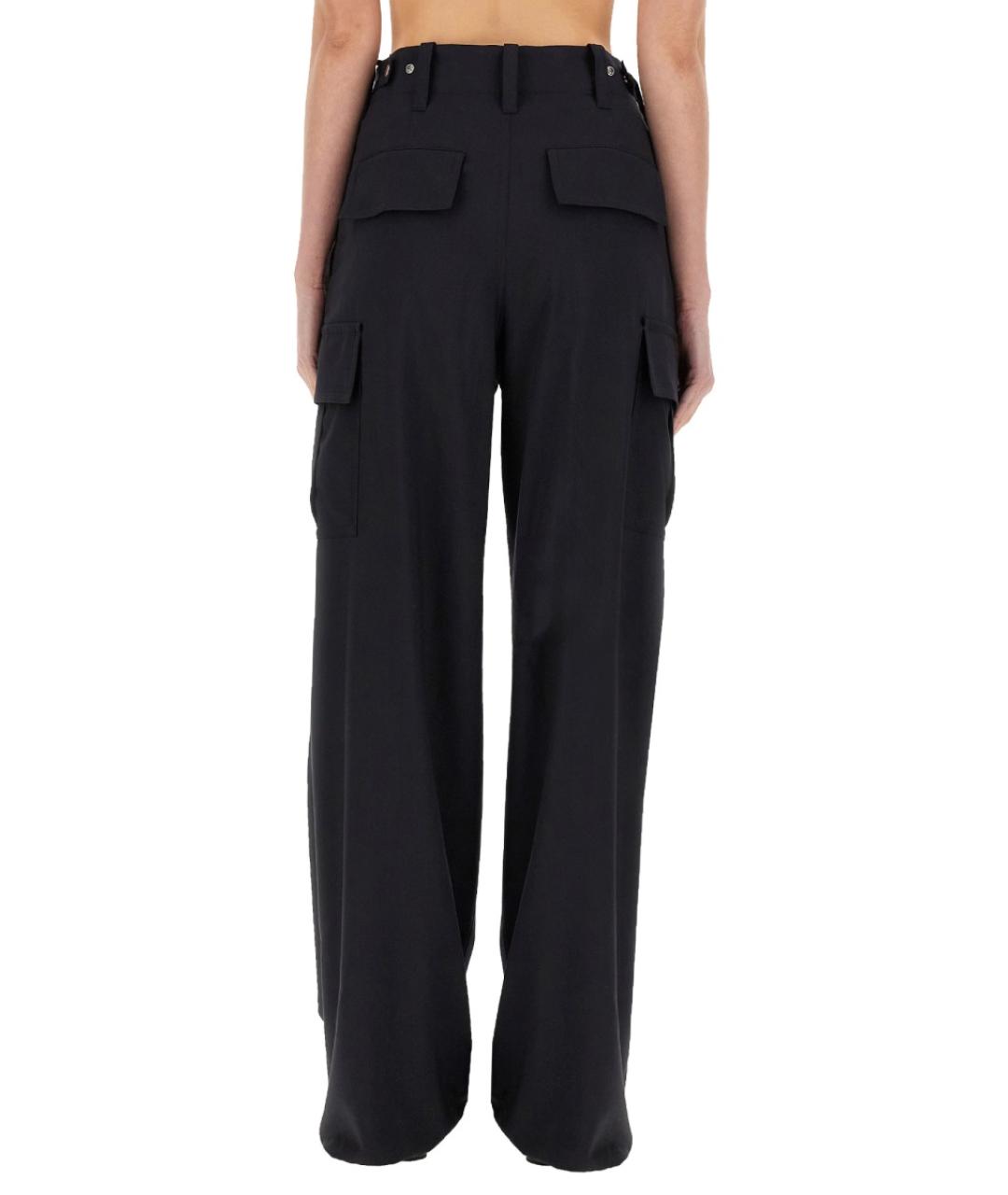 BOTTEGA VENETA Синие шерстяные прямые брюки, фото 4