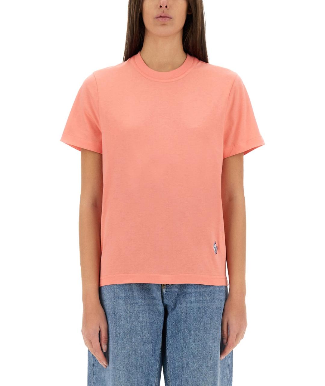 BOTTEGA VENETA Розовая хлопковая футболка, фото 4