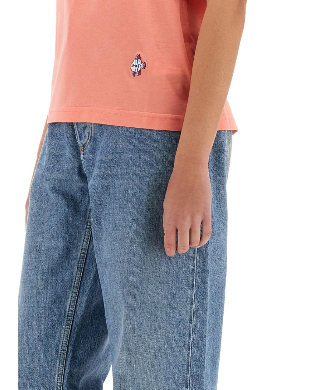 BOTTEGA VENETA Розовая хлопковая футболка, фото 1