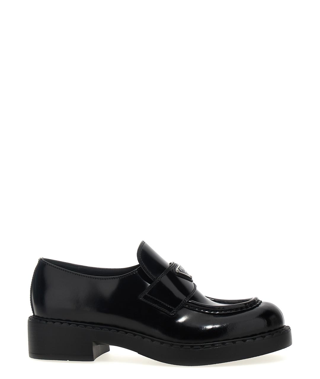 PRADA Черные кожаные лоферы, фото 1