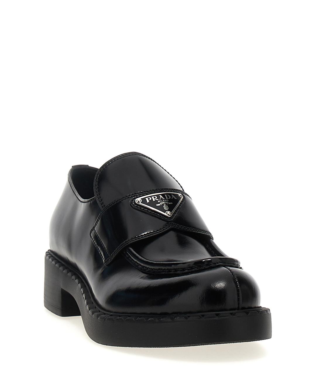PRADA Черные кожаные лоферы, фото 2