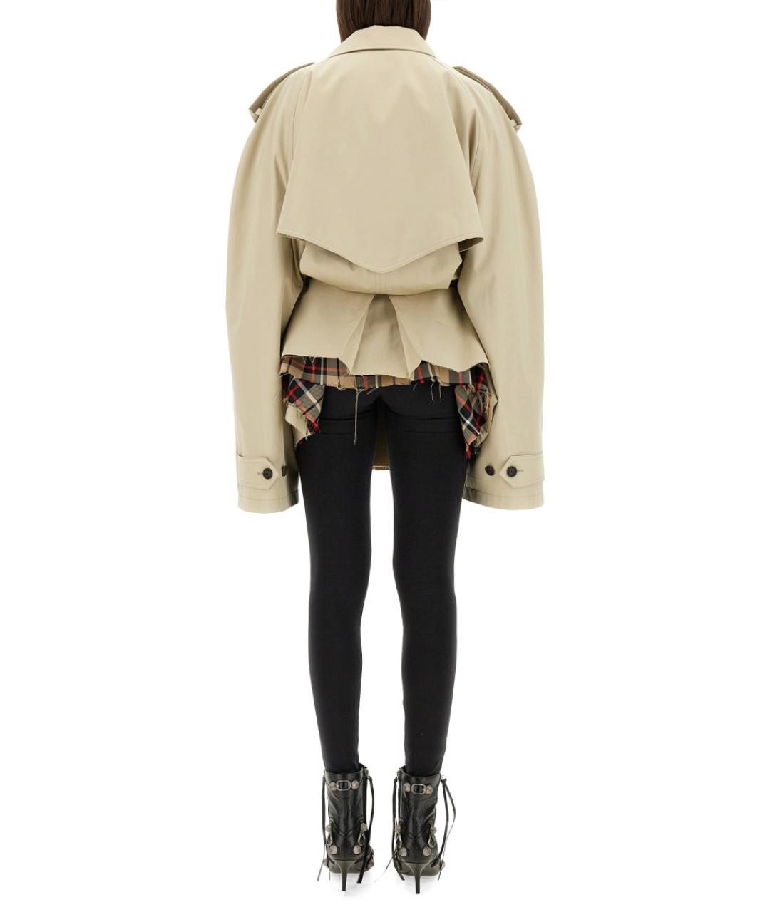 BALENCIAGA Бежевый хлопковый тренч/плащ, фото 4