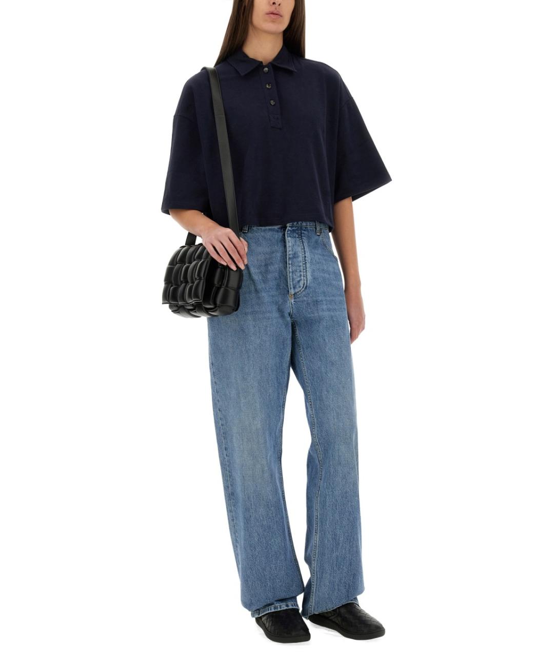 BOTTEGA VENETA Синяя хлопковая футболка, фото 5